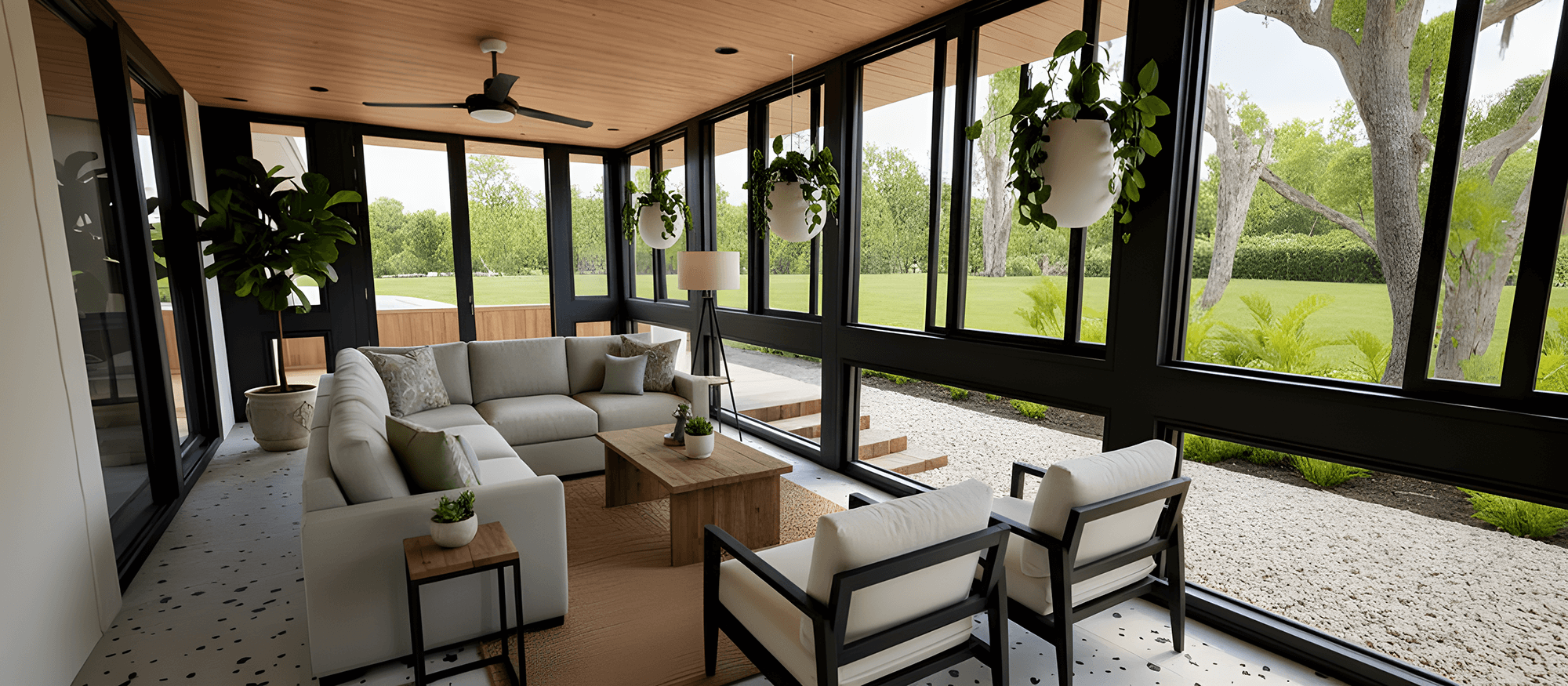 Home Addition in St. Simmons, GA. Clean modern architecture by ZLF Design